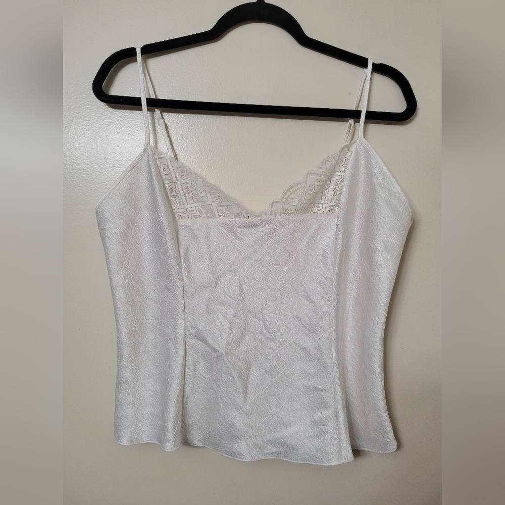 Vintage Victoria's Swcret Ivory Lace Trim Cami